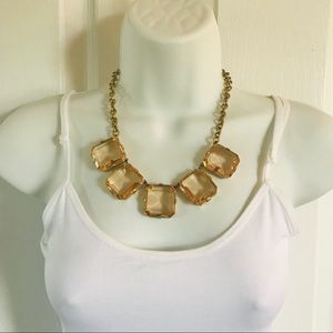 J.Crew gold-tone and stone statement necklace